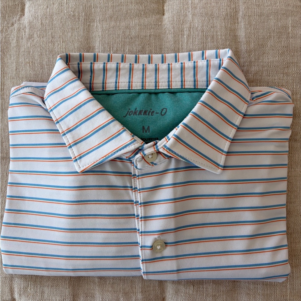 Johnnie-O striped polo MEDIUM